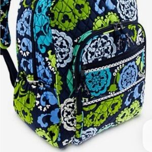 Rare Mickey Mouse Vera Bradley Blue and Green Floral Backpack